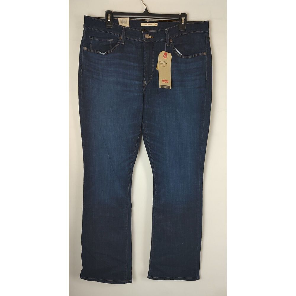 Levis‎ Classic Bootcut Jeans Womens 16 Medium W33 L32 Dark Wash Mid Rise Denim